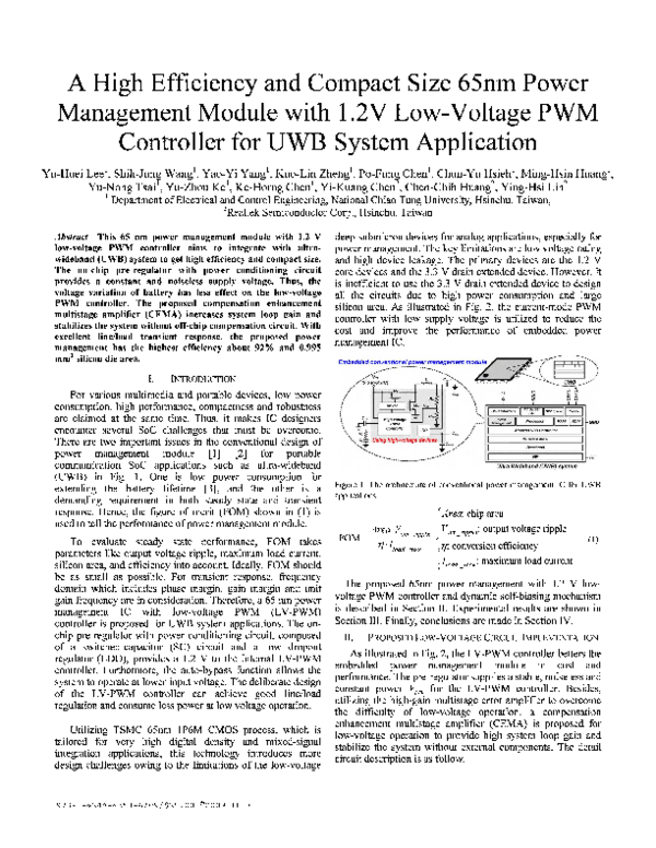 (PDF) A high efficiency and compact size 65nm power management module ...