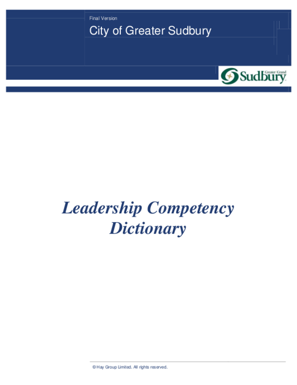 (PDF) CGS Leadership Competency Dictionary simone Barreto Academia.edu