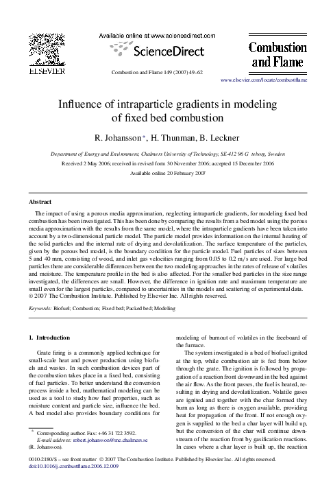 (PDF) Influence of intraparticle gradients in modeling of fixed bed ...