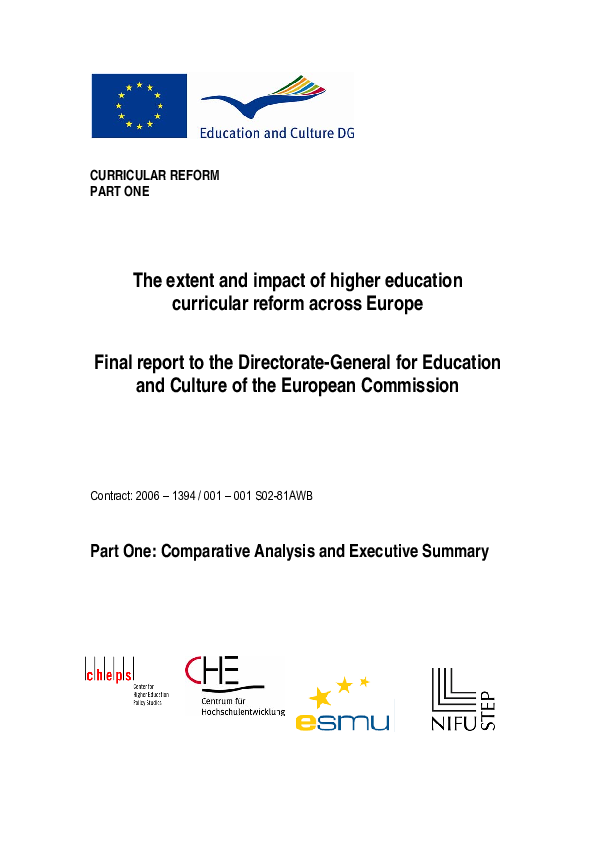 (PDF) The extent and impact of higher education curricular reform ...