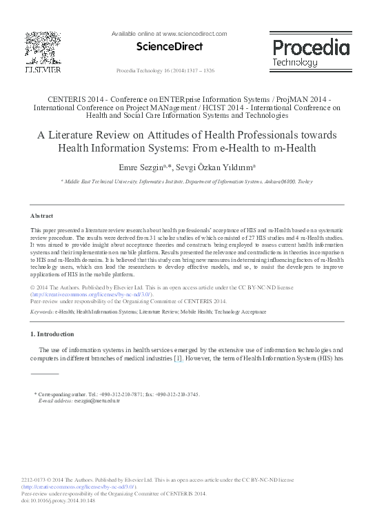 (PDF) A Literature Review on Attitudes of Health Professionals towards ...