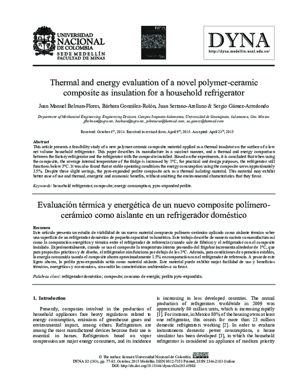 (PDF) Thermal and energy evaluation of a novel polymer-ceramic ...