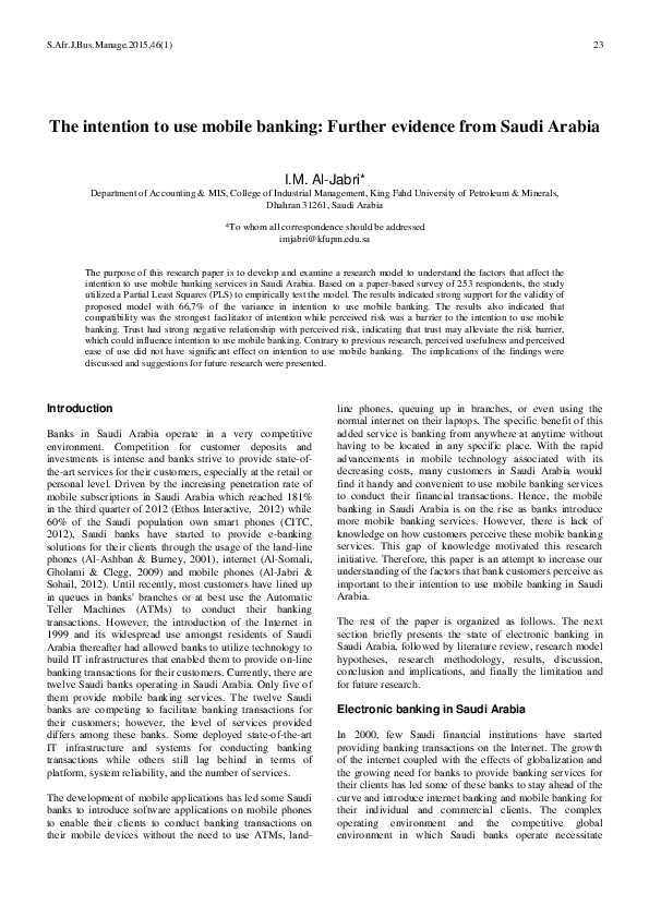 Research topics on mobile banking image