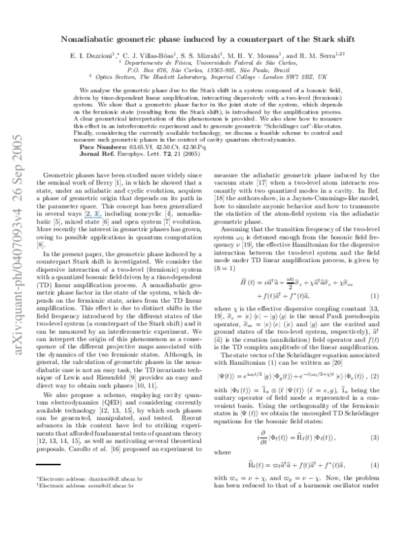 (PDF) Nonadiabatic geometric phase induced by a counterpart of the ...
