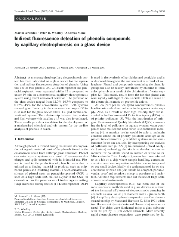 (PDF) Indirect fluorescence detection of phenolic compounds by