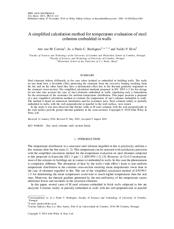 (PDF) A simplified calculation method for temperature evaluation of ...
