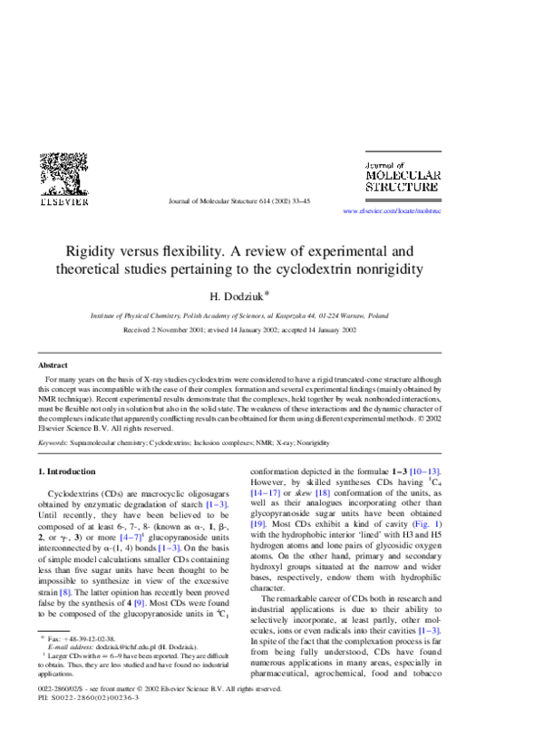 (PDF) Rigidity versus flexibility. A review of experimental and ...