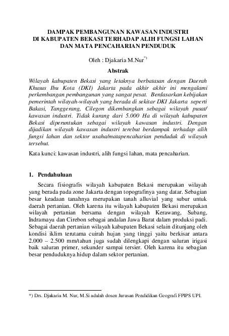 Pembangunan Kawasan Industri: Mendorong Pertumbuhan Ekonomi dan Transformasi Struktural