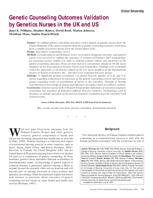 (PDF) Counseling Validation by