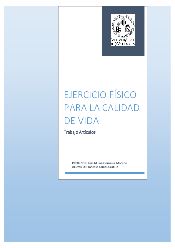 (PDF) EJERCICIO FÍSICO PARA LA CALIDAD DE VIDA