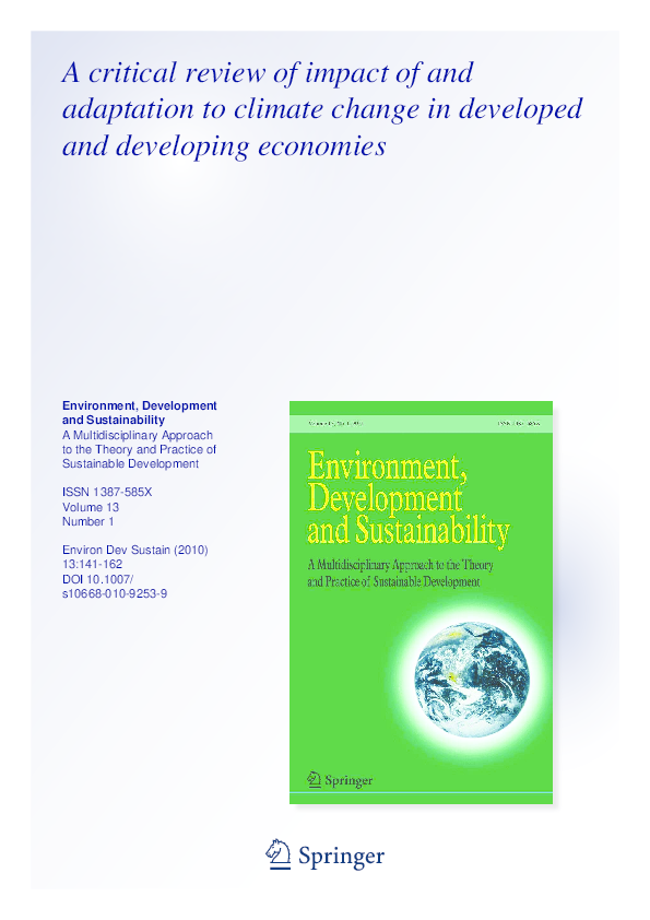 (PDF) A critical review of impact of and adaptation to climate change ...