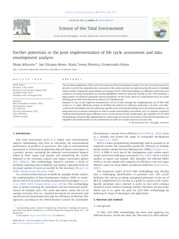 (PDF) Further potentials in the joint implementation of life cycle ...