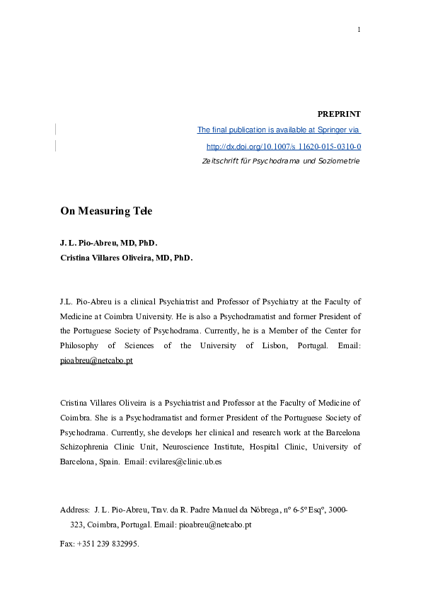 (DOC) On Measuring Tele