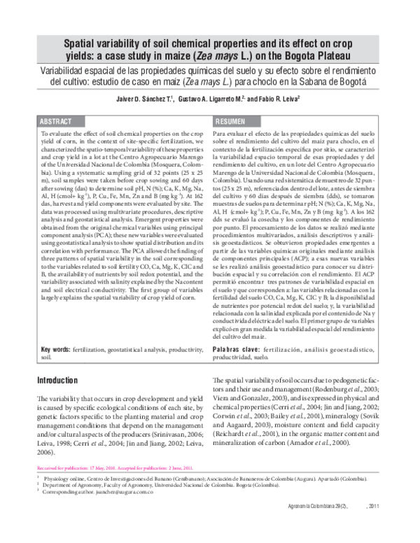 (PDF) Spatial Variability of Soil Chemical Properties in the Reclaiming ...