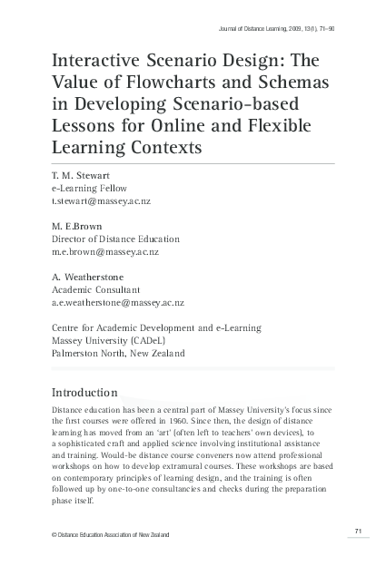 (PDF) Interactive Scenario Design: The value of flowcharts and schemas ...