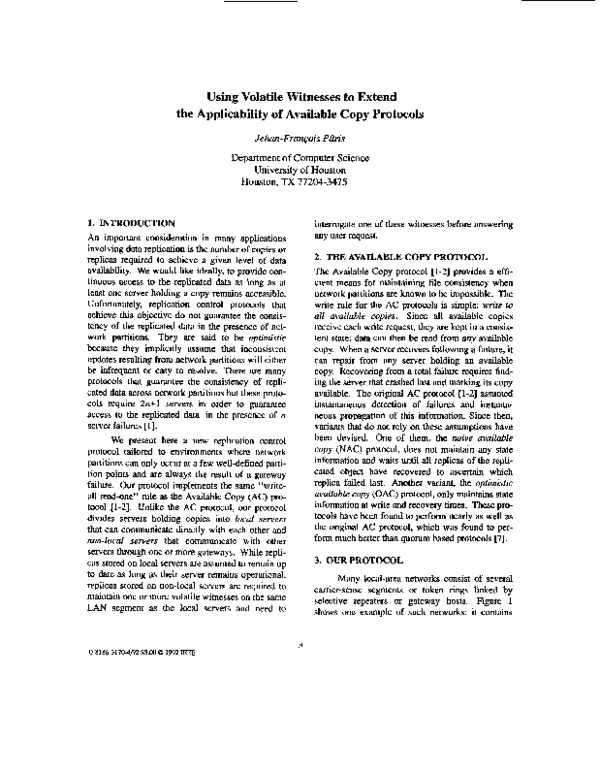 (PDF) Using volatile witnesses to extend the applicability of available ...