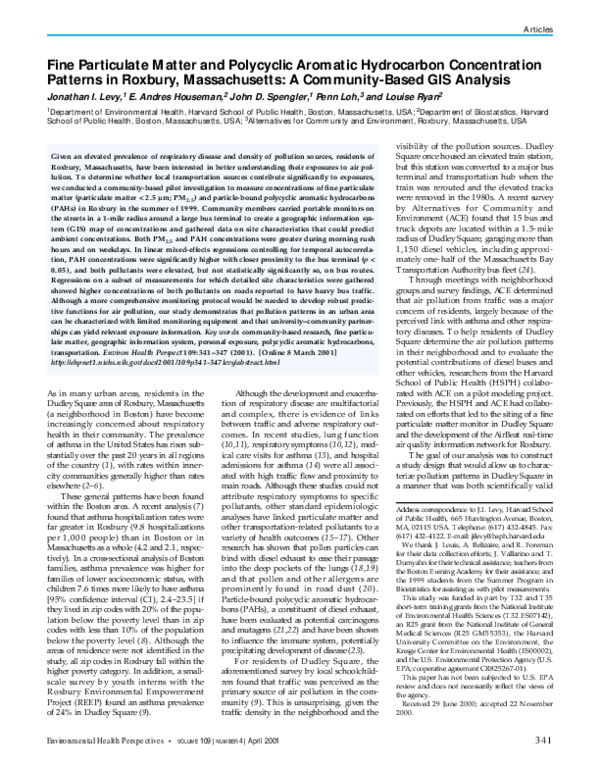 (PDF) Fine Particulate Matter and Polycyclic Aromatic Hydrocarbon
