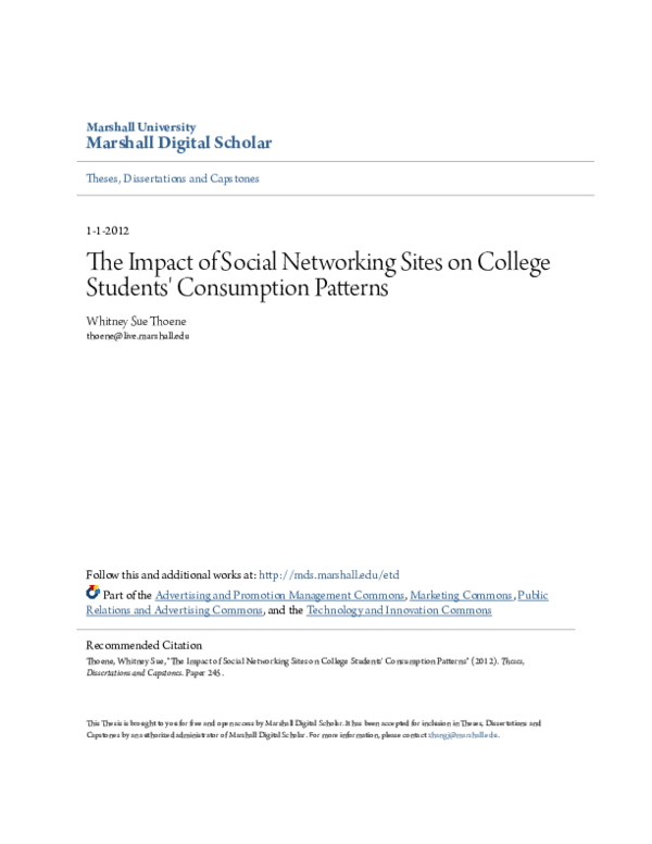 (PDF) The Impact of Social Networking Sites on College Students ...