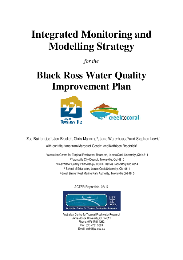 (PDF) Black Ross Water Quality Improvement Plan Stephen Lewis