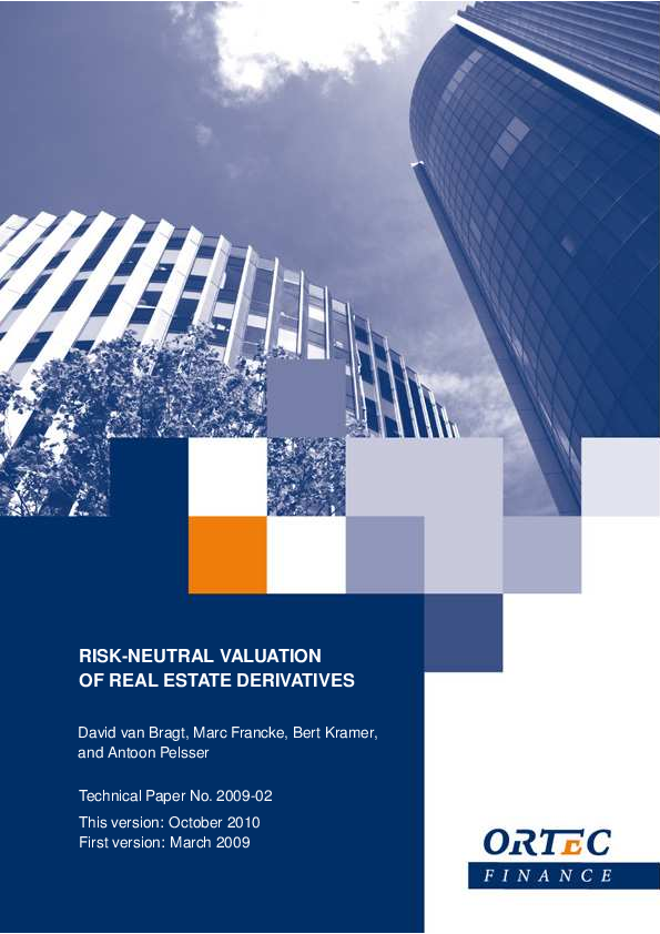 (PDF) RiskNeutral Valuation of Real Estate Derivatives Antoon