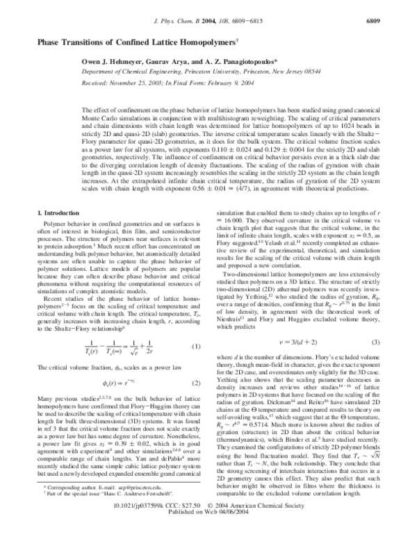 (PDF) Phase Transitions of Confined Lattice Homopolymers