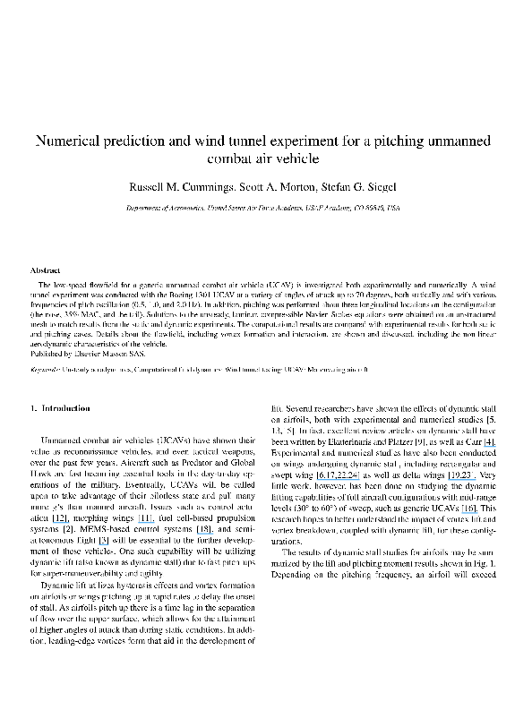 (PDF) Numerical prediction and wind tunnel experiment for a pitching ...