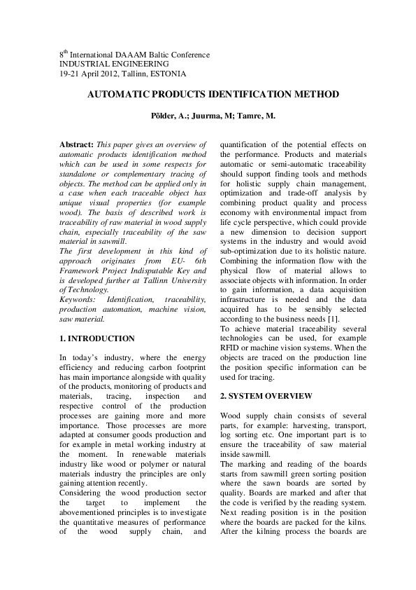 (PDF) AUTOMATIC PRODUCTS IDENTIFICATION METHOD