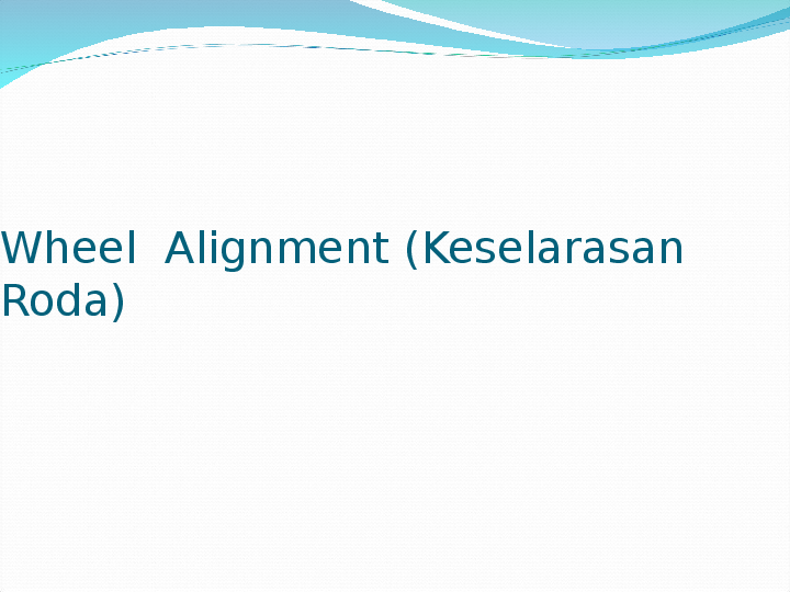 (PPT) wheel alignment, penyetelan geometri roda