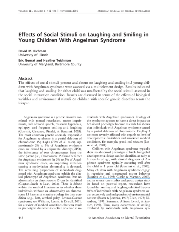 (PDF) Effects of Social Stimuli on Laughing and Smiling in Young ...