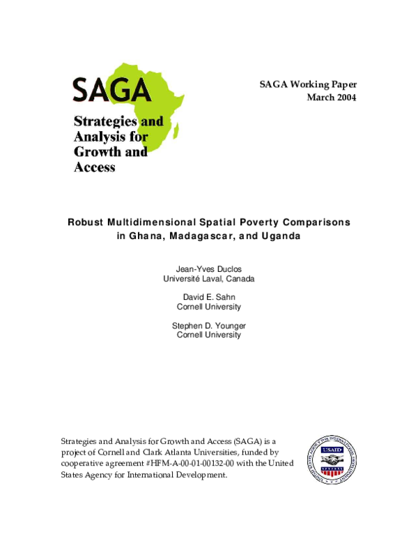 (PDF) Robust Multidimensional Spatial Poverty Comparisons in Ghana ...