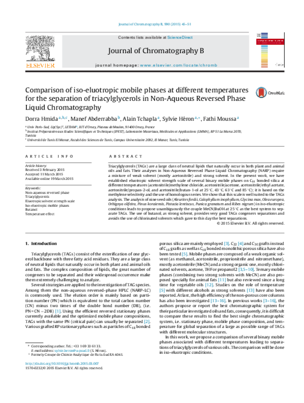 (PDF) Comparison of iso-eluotropic mobile phases at different ...