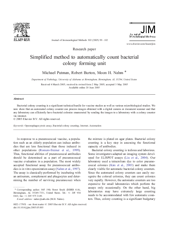 (PDF) Simplified method to automatically count bacterial colony forming ...