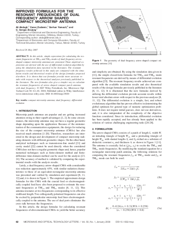 (PDF) Improved formulas for the resonant frequencies of dual frequency