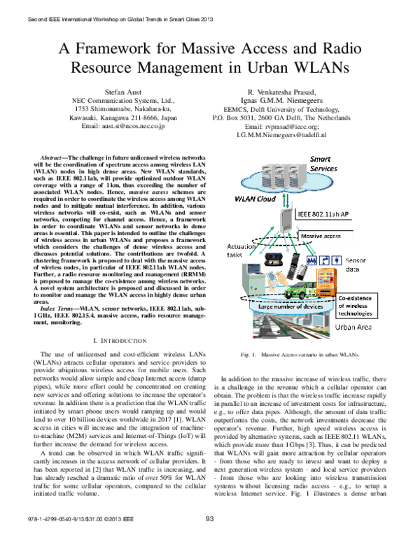 (PDF) A framework for massive access and radio resource management in ...