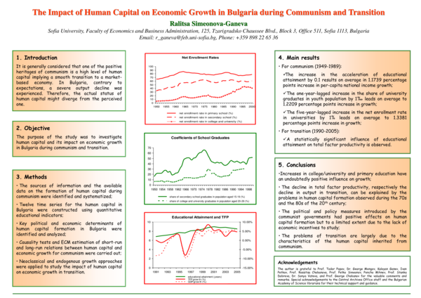 (PDF) poster The Impact of Human Capital on Economic Growth in Bulgaria ...