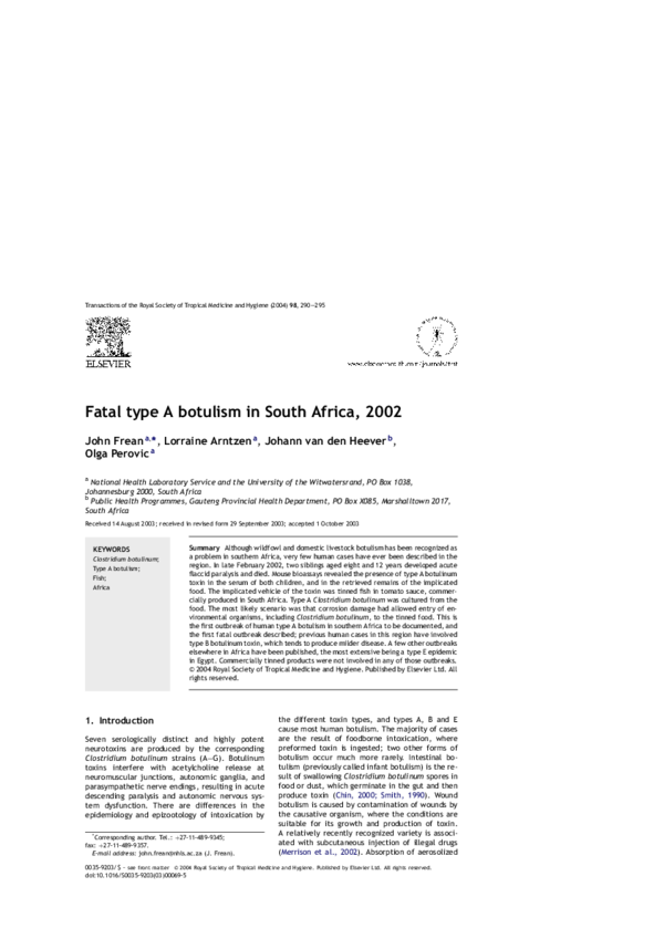 Botulism vaccine picture