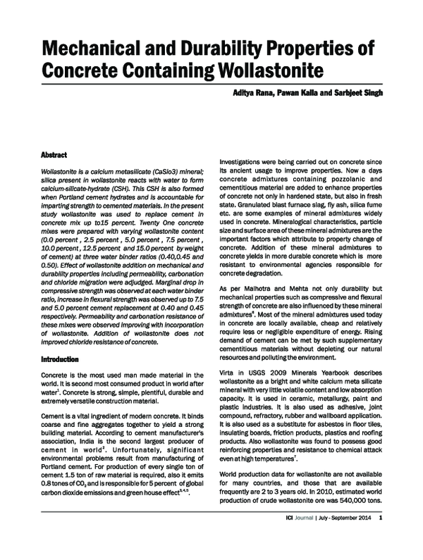 (PDF) Mechanical and durability properties of concrete using ...