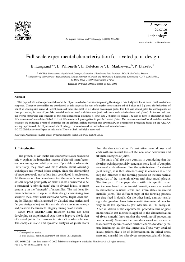 (PDF) An alternative numerical approach for full scale characterisation