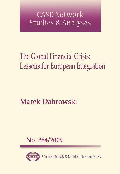 (PDF) The global financial crisis: Lessons for European integration