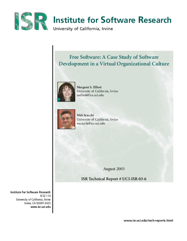 (PDF) Free Software: A Case Study of Software Development in a Virtual ...