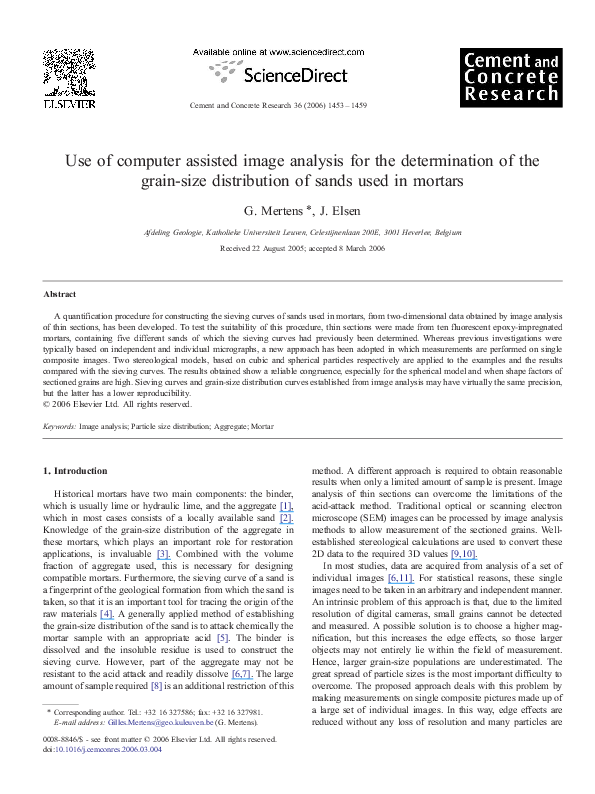 (PDF) Use of computer assisted image analysis for the determination of ...