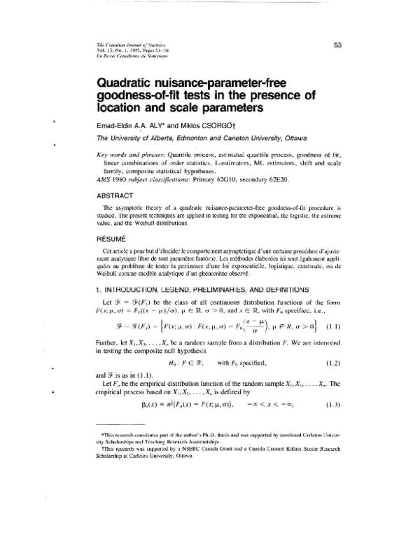 (PDF) Quadratic nuisance-parameter-free goodness-of-fit tests in the ...