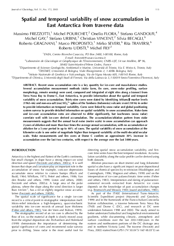(PDF) Spatial and temporal variability of snow accumulation in East ...