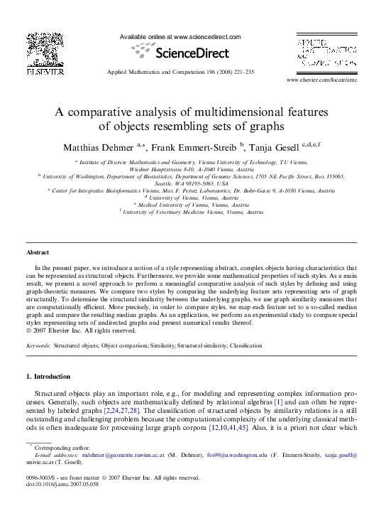 (PDF) A comparative analysis of multidimensional features of objects ...