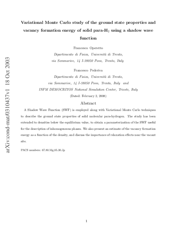 (PDF) Variational Monte Carlo study of the ground-state properties and ...