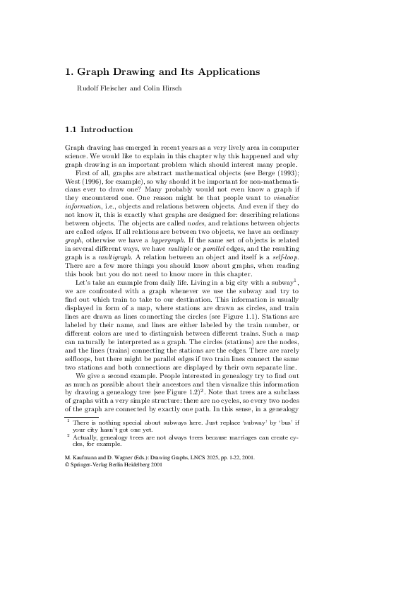 (PDF) Graph Drawing and Its Applications