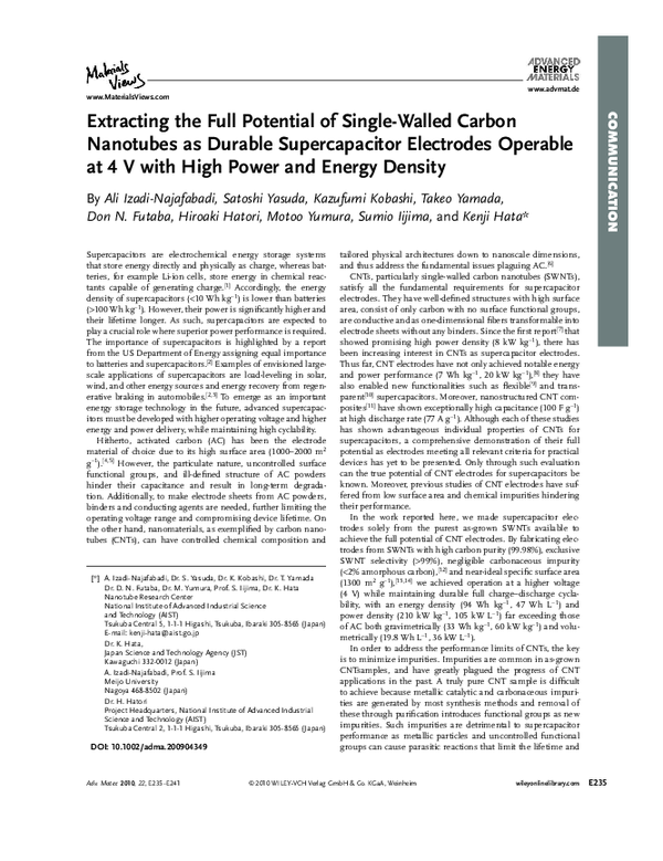 (PDF) Extracting the Full Potential of Single-Walled Carbon Nanotubes ...