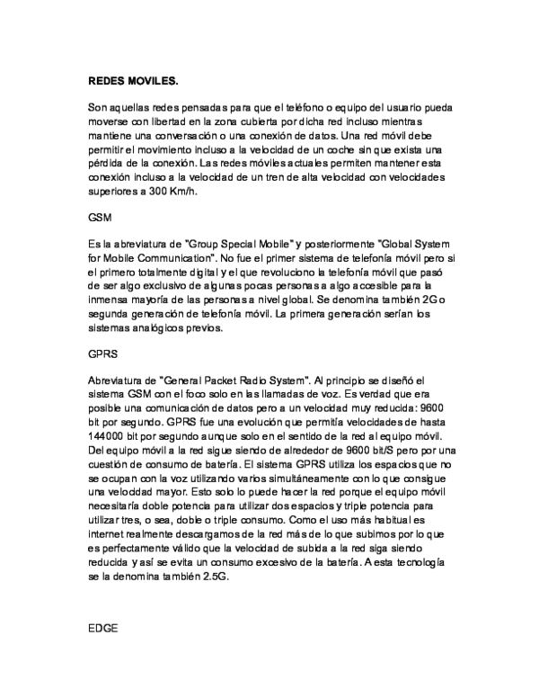 REDES MOVILES