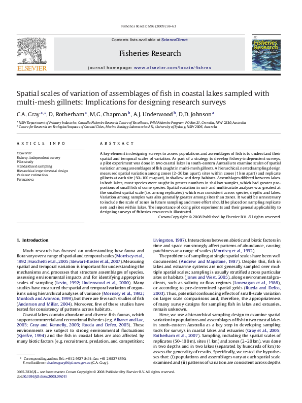 (PDF) Spatial scales of variation of assemblages of fish in coastal ...