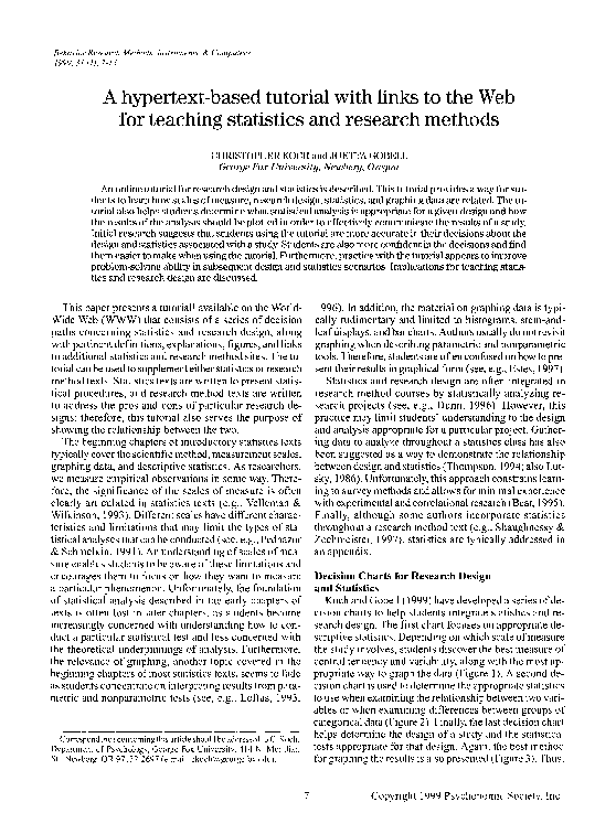 (PDF) A hypertext-based tutorial with links to the Web for teaching ...